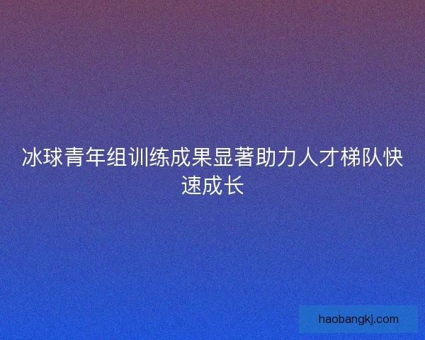 冰球青年组训练成果显著助力人才梯队快速成长